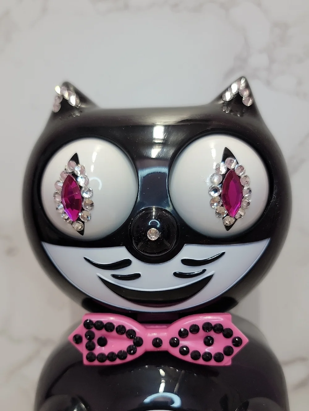 Jeweled Kit-Cat Klock clock SUPER RARE with pink bow tie & tail
